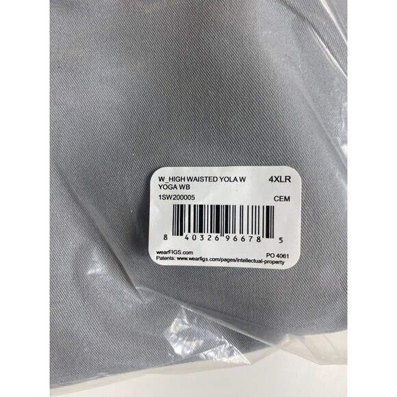 FIGS High-waisted Yola with Yoga Waistband Scrub Pants Gray Size 4XLR NWT - Picture 3 of 11